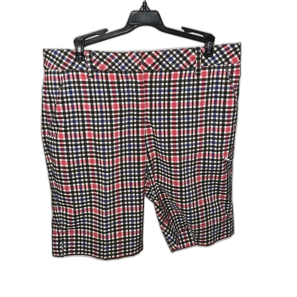 Puma Women's Golf Shorts – Pink, Purple & White Plaid – Size 12